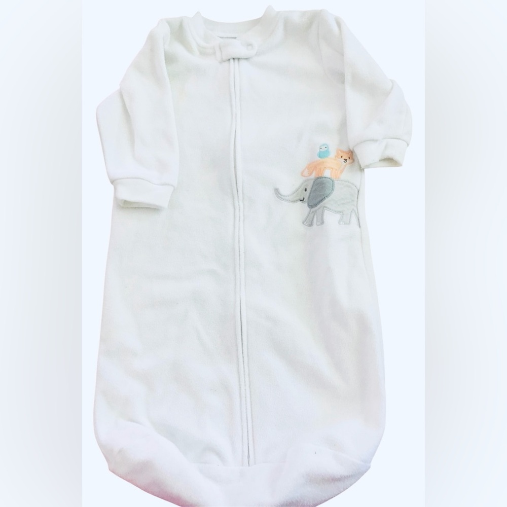 Carter's White Elephant Fox Fleece Sleeper Sack (BNWT)